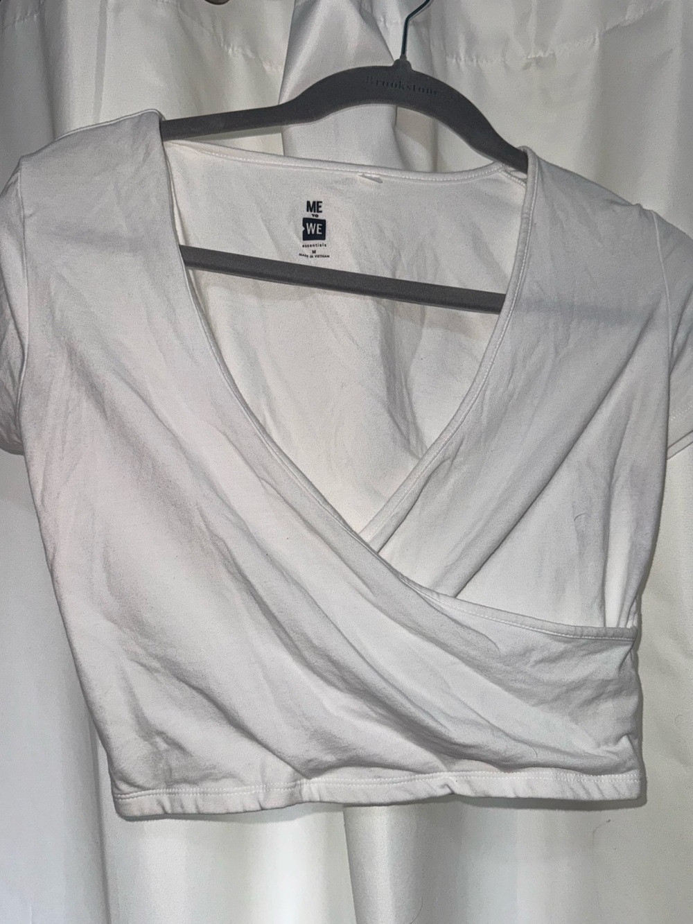 Pacsun White Wrap Crop Top